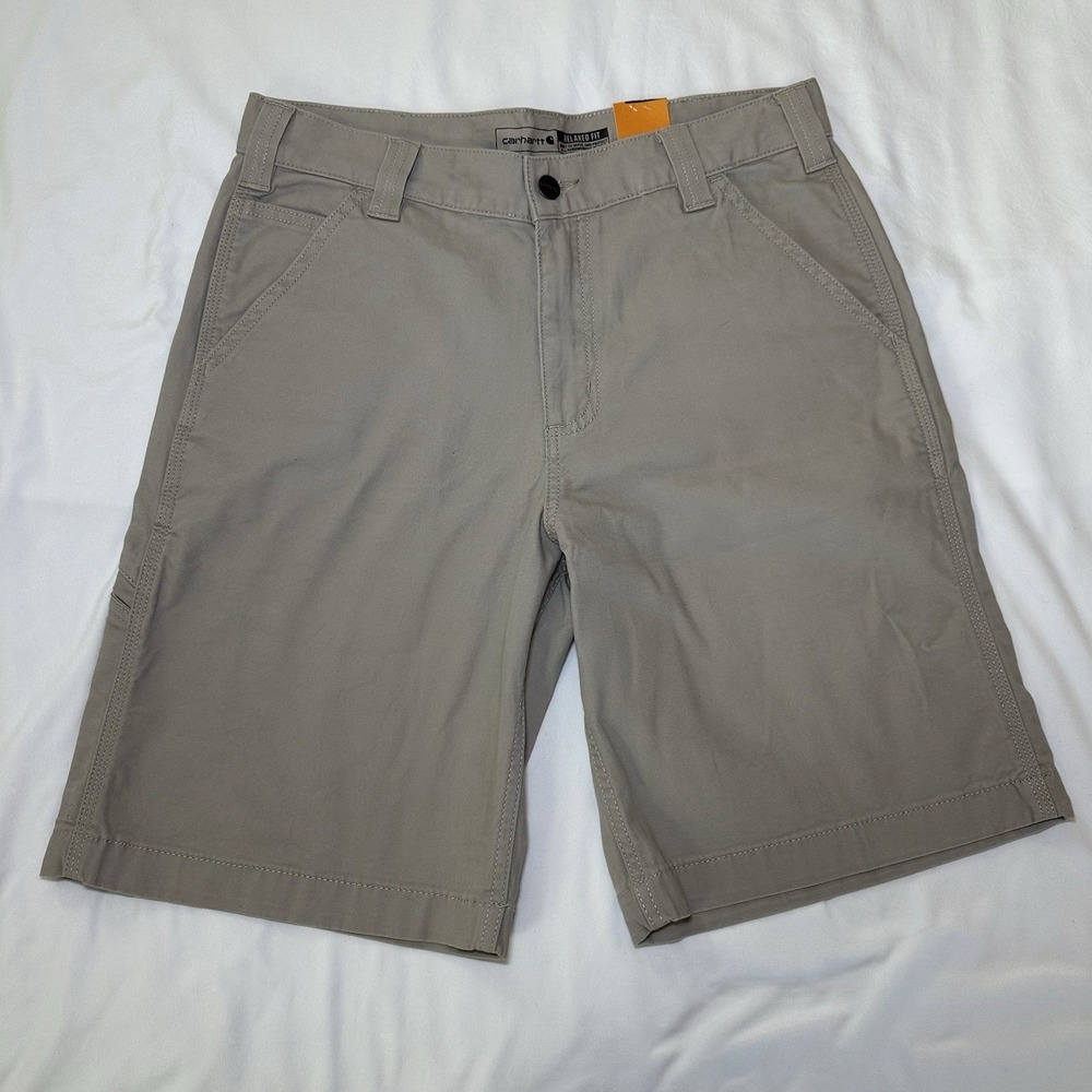 Men's 32 Carhartt 10" Shorts Relaxed Fit Rugged Flex Canvas Work Short NWT